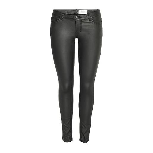 Noisy may nmallie lw skinny coated black pant noos jeans, nero, m / 30l donna