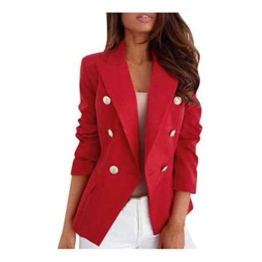 LIANGTUOHAI blazer donna primavera con bottoni carriera tailleur giacca eleganti cardigan donna primaverile lungo blazer ol giacca cardigan