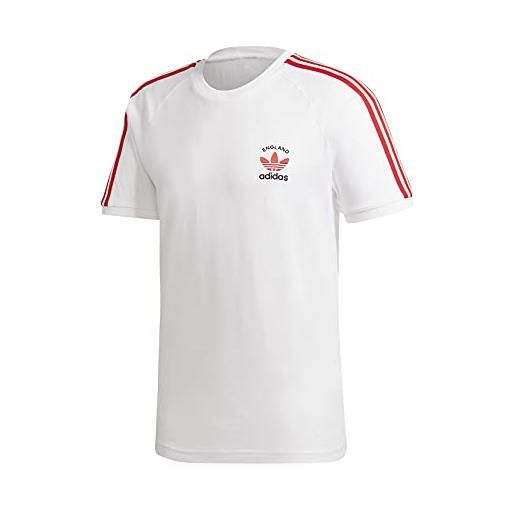 adidas 3-s tee t-shirt, blanco/escarlet, s uomini
