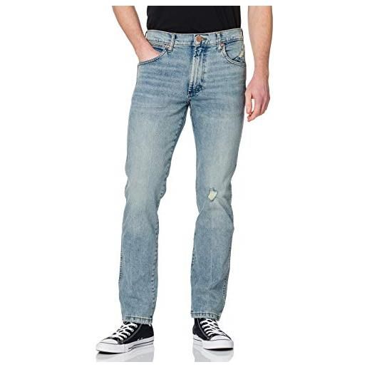 Wrangler greensboro jeans, blu (dusty light), 34w / 34l uomo