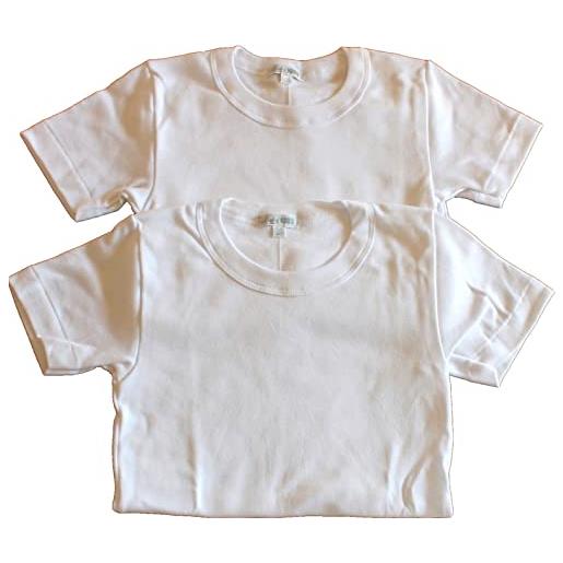 Liabel pack 2 t-shirts bimbo girocollo manica corta, caldo cotone - bianco, s-3
