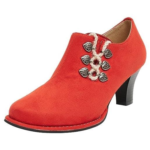 Hirschkogel decolleté da donna, scarpe, colore: rosso, 39 eu