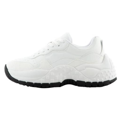 ARMANI EXCHANGE logo vedder, sottile, scarpe da ginnastica donna, bianco, 35.5 eu