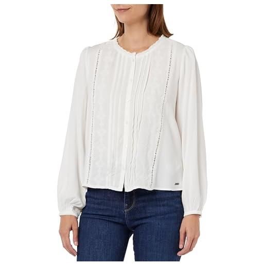 Pepe Jeans galena, blusa donna, bianco (mousse), xs