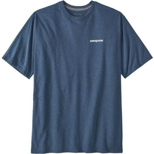 PATAGONIA t-shirt p-6 logo responsibili uomo utility blue