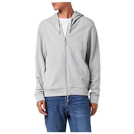 Armani Exchange french terry hoodie felpa, uomo, grigio, xl