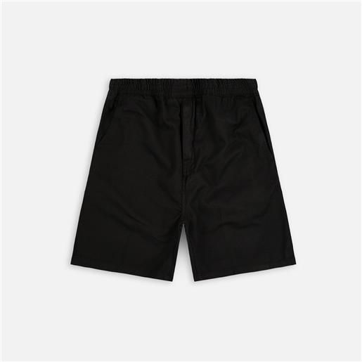 Carhartt WIP flint shorts black garment dyed uomo