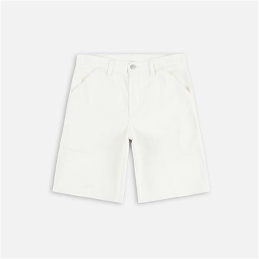 Carhartt WIP single knee shorts off-white rinsed uomo