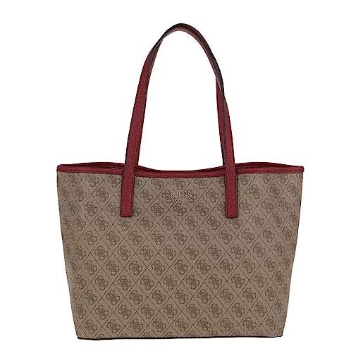 Guess vikky tote, borsa donna, marrone (brown), taglia unica