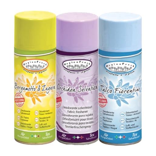 Generico bergamotto & zagara muschio note di pulito deodorante tessuti spray da400 ml (tris bergamotto orchidea talco)