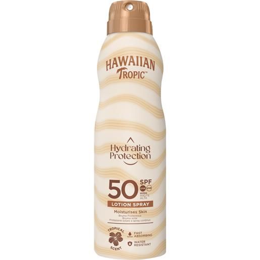 Hawaiian Tropic hydrating protection lozione solare spray spf 50+ 220 ml