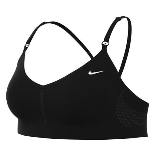 Nike dn4181-010 w nk indy v-neck bra pl reggiseno sportivo donna black/black/black/white taglia 2x