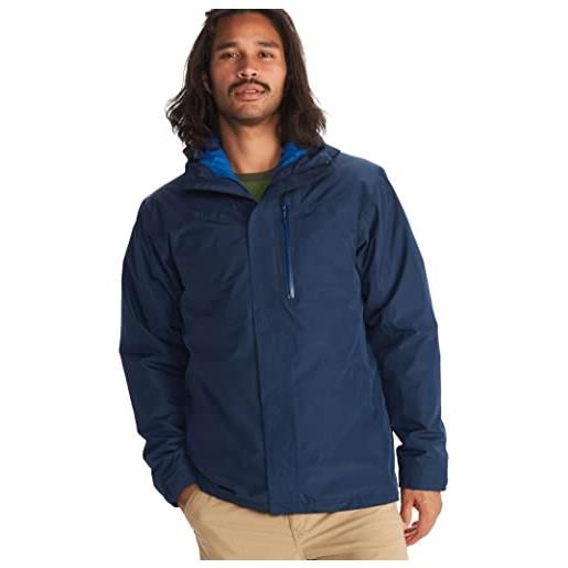 Marmot uomo ramble component jacket, giacca 3 in 1 impermeabile, giacca da pioggia leggera e calda, impermeabile antivento, giacca a vento traspirante, arctic navy, m