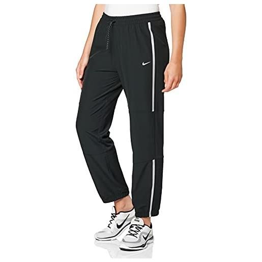 Nike da0522-010 w np cln pant woven sp pantaloni sportivi donna black/(metallic silver) m