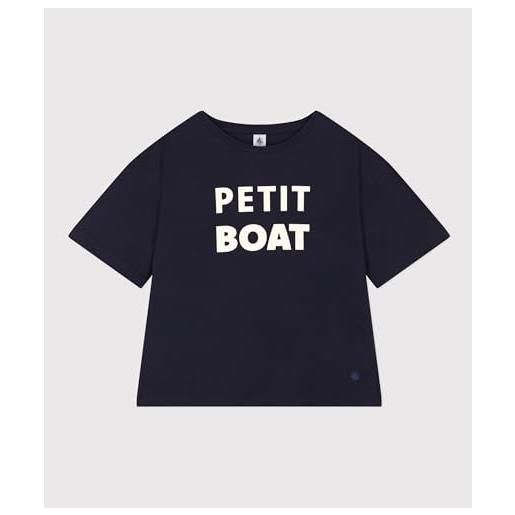 Petit Bateau a08da, maglietta a maniche corte donna, blu smoking, l