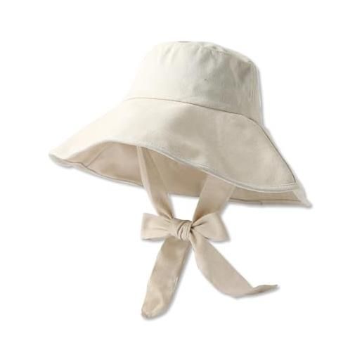LumiSyne cappello da sole tesa larga per donna uomo upf 50+ protezione uv morbido traspirante cotone cappello da pescatore con sottogola regolabile pieghevole cappello da spiaggia cappello estivo