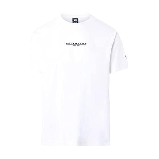 NORTH SAILS t-shirt manica corta con stampa lettering 692839 bianco