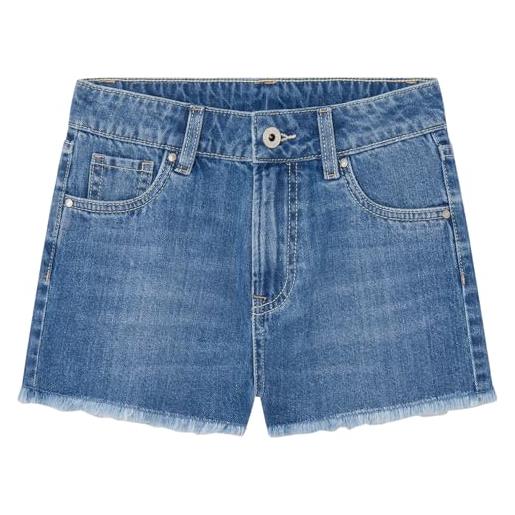 Pepe Jeans a-line short hw jr, pantaloncini bambine e ragazze, blu (denim-hr9), 10 anni