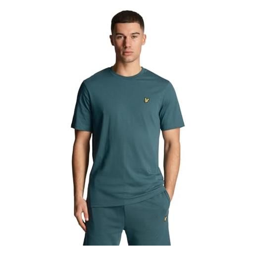 Lyle & Scott t-shirt plain da uomo - verde modello ts400vog cotone 100% m