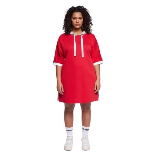 FIORELLA RUBINO: mini abito in felpa curvy size rosso stagione primavera estate 2024. 