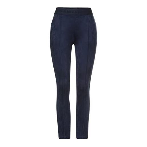 Street One a375658 pantaloni in ecopelle, mighty blue, 34w x 28l donna