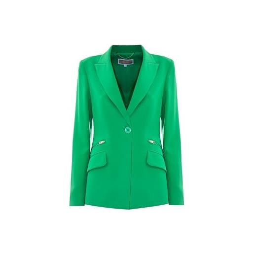 Kocca blazer donna elegante con bottone e tasche colore verde mod. Cluneth taglia: s