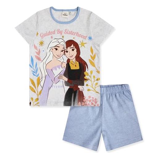 Disney pigiama bambina frozen t-shirt e pantalone corto estivo in cotone 6582