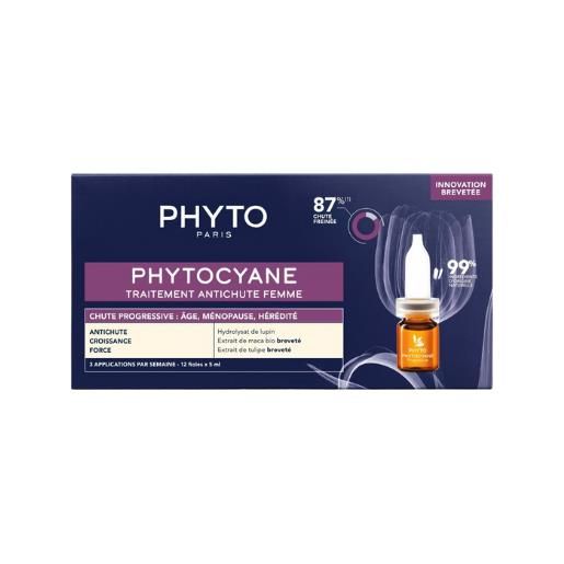 Phyto Phytocyane trattamento anticaduta progressiva capelli donna 12 fiale x 5 ml - Phyto - 984789178