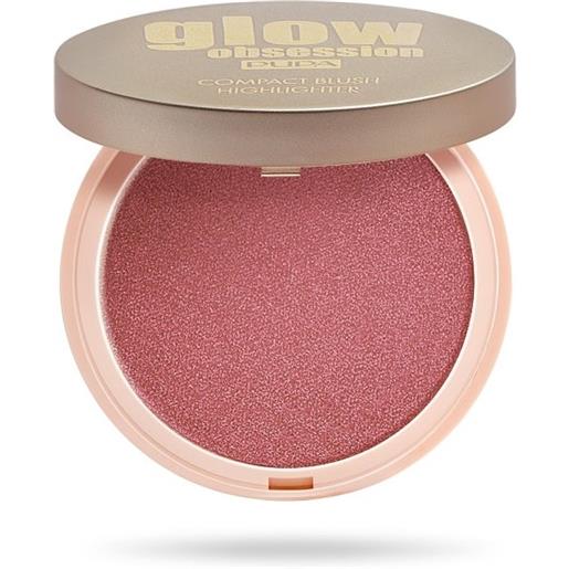 Pupa glow obsession compact blush highlighter effetto metallico - 002 capri
