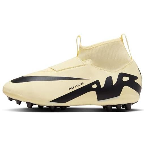 Nike jr zoom superfly 9 academy ag, scarpe da calcio, lemonade black, 38.5 eu