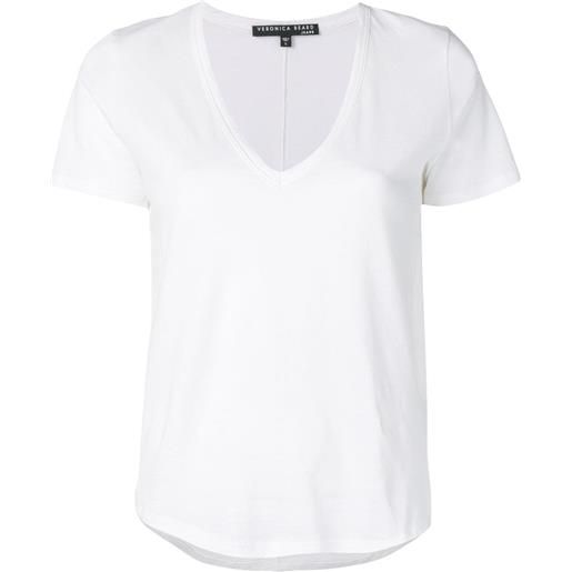 Veronica Beard t-shirt con scollo a v - bianco