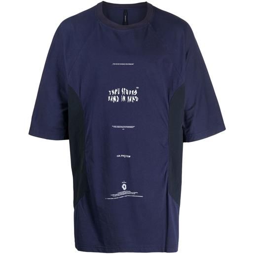 ISO.POETISM t-shirt con stampa - blu