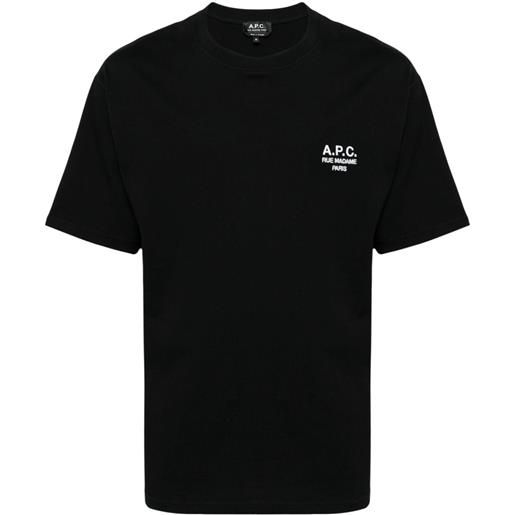 A.P.C. t-shirt con ricamo raymond - nero