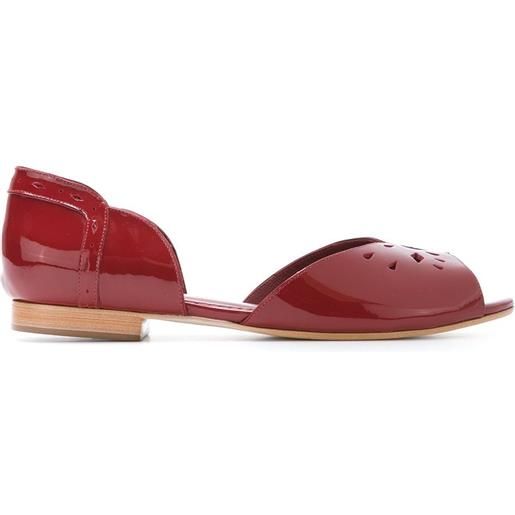 Sarah Chofakian patent leather ballerinas - rosso
