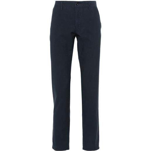 Incotex pressed-crease slim-fit trousers - blu