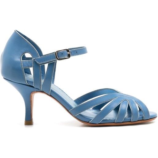 Sarah Chofakian sandali marcel 65mm con cut-out - blu