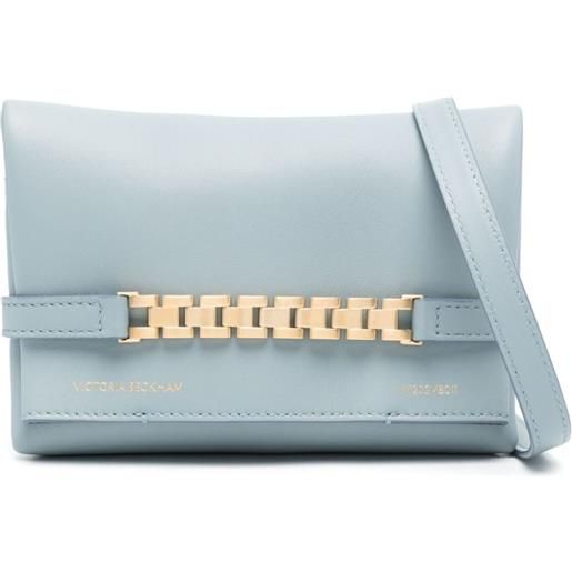 Victoria Beckham borsa a tracolla mini chain pouch - blu
