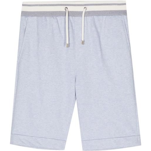 Peserico drawstring-waist jersey shorts - blu