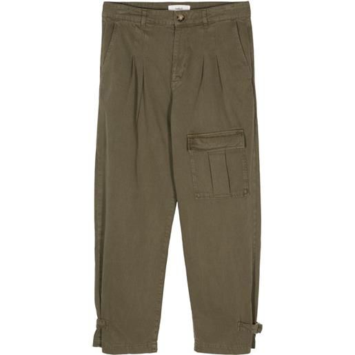 Ba&Sh pantaloni crop marron - verde
