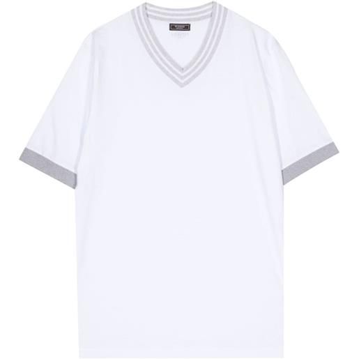 Peserico t-shirt con scollo a v - bianco