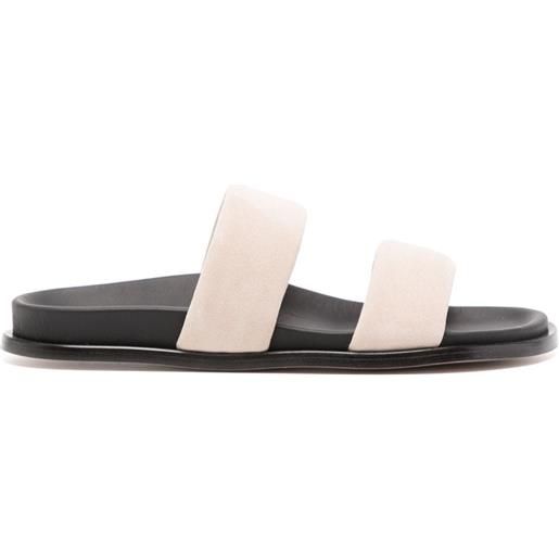 ALOHAS double-strap suede sandals - toni neutri
