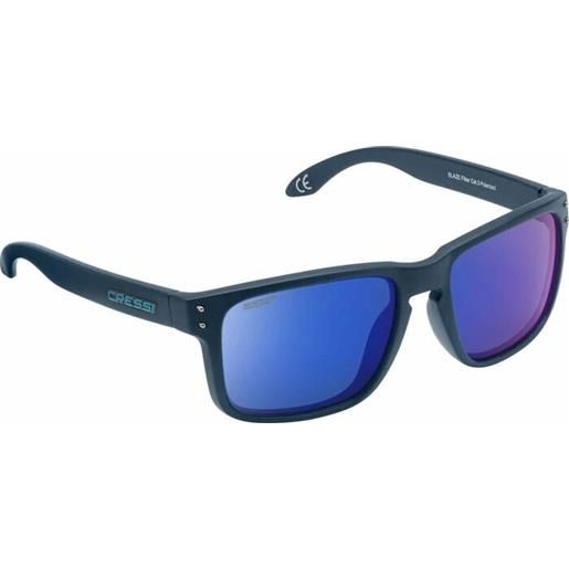 Cressi blaze sunglasses matt/blue/mirrored/blue occhiali da sole yachting