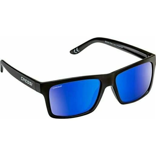 Cressi bahia floating black/blue/mirrored occhiali da sole yachting