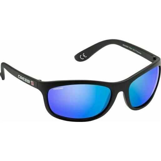 Cressi rocker floating black/mirrored/blue occhiali da sole yachting