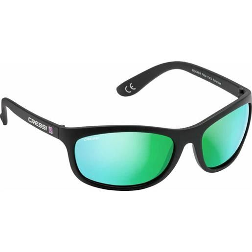 Cressi rocker black/mirrored/green occhiali da sole yachting