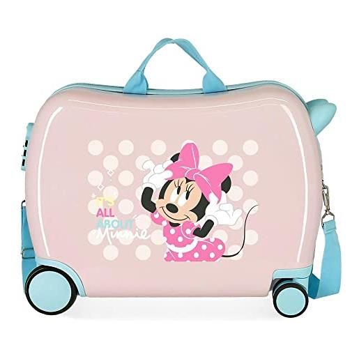 Disney play all day, bagagli per bambine e ragazze, rosa (pink), talla unica