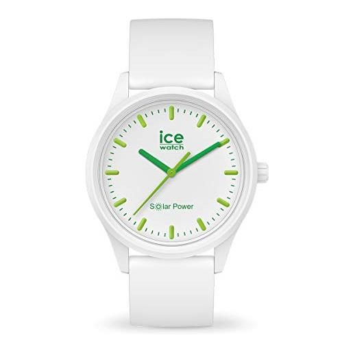 Ice-watch - ice solar power nature - orologio bianco unisex con cinturino in silicone - 017762 (medium)
