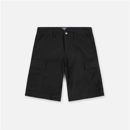 Carhartt WIP regular cargo shorts black rinsed uomo