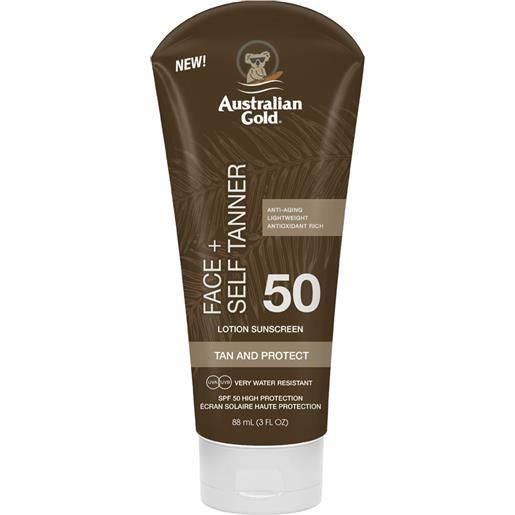 Australian Gold spf 50 face + self tanner lotion 88 ml
