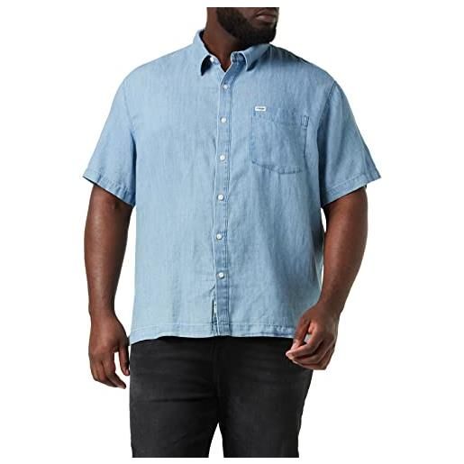 Wrangler 1 pkt shirt camicia, light hemp, medium mens
